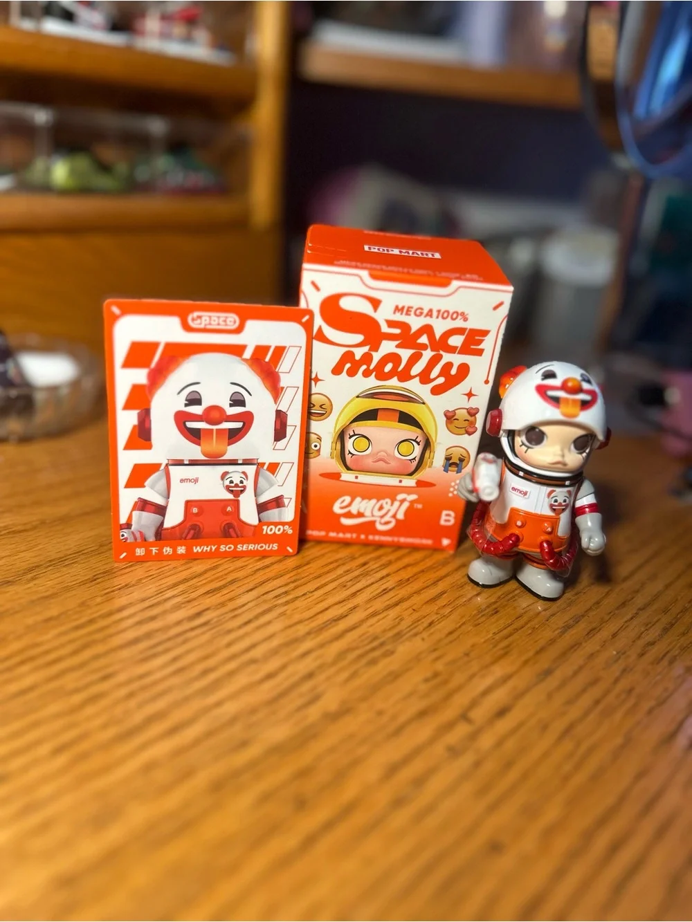 Space Molly Emoji Collectible Figure - Red & White
